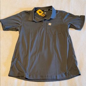Carhartt Short-Sleeve Pocket Polo in Charcoal
